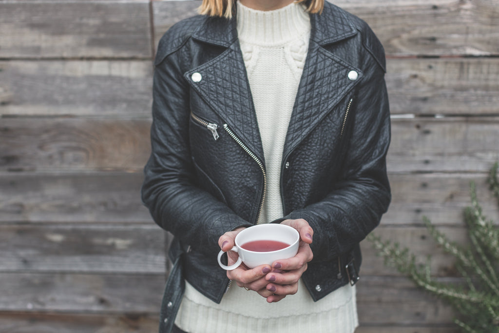Wool blend coat detail