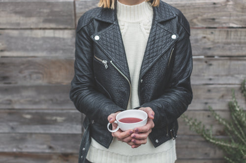Wool blend coat detail